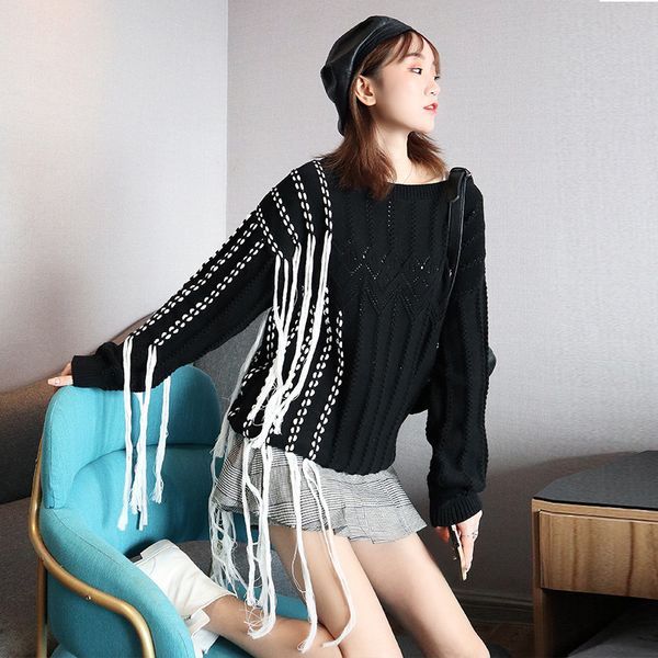 new female mesh sweater hollowed out jagged spring pulley outerwear jumpers mrs crochet clothes 1hjv, White;black
new female mesh sweater hollowed out jagged spring pulley outerwear jumpers mrs crochet clothes 1hjv, White;black