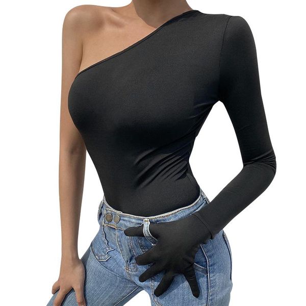 autumn women bodysuits black one shoulder basic bodysuit elegant fashion long sleeve skinny bodysuit, Black;white
autumn women bodysuits black one shoulder basic bodysuit elegant fashion long sleeve skinny bodysuit, Black;white
