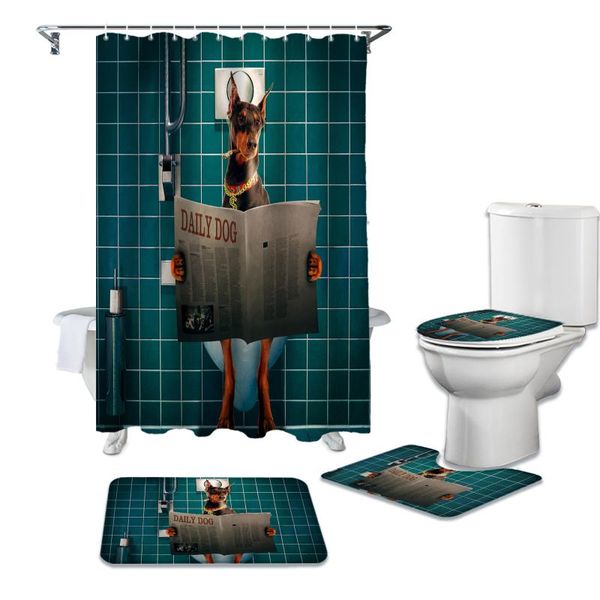 doberman toilet newspaper shower curtains set bath mat set toilet cover bathroom accessories bathroom rug
doberman toilet newspaper shower curtains set bath mat set toilet cover bathroom accessories bathroom rug