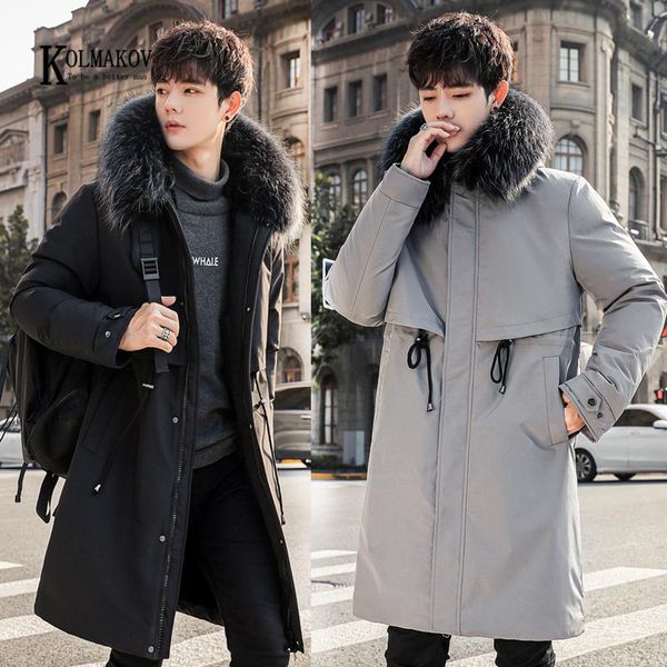 kolmakov men's solid thick warm jacket collars cotton-padded clothes male hooded long windproof padded coat 2 color 3xl, Black
kolmakov men's solid thick warm jacket collars cotton-padded clothes male hooded long windproof padded coat 2 color 3xl, Black