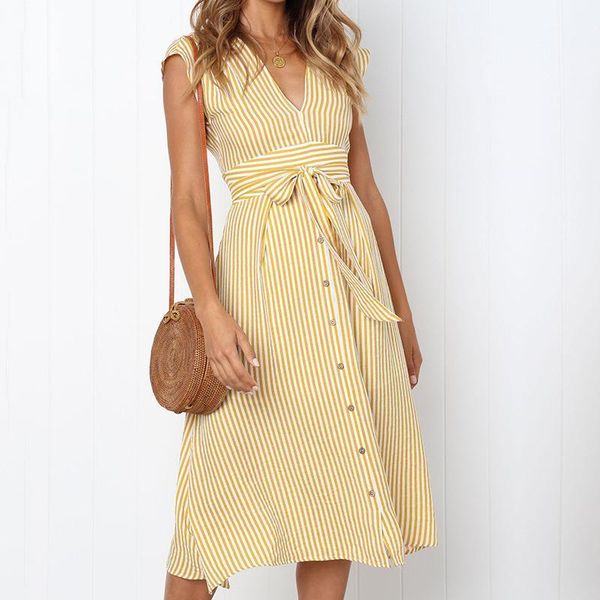 summer vintage beach long dress women 2019 fashion women stripe cotton v-neck tie button dress maxi boho dresses female1, Black;gray
summer vintage beach long dress women 2019 fashion women stripe cotton v-neck tie button dress maxi boho dresses female1, Black;gray