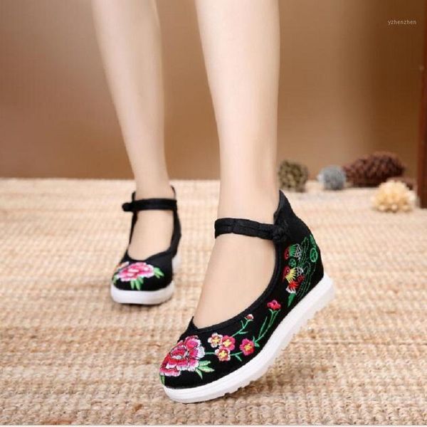 dress shoes spring autumn retro casual fashion embroider sewing shallow canvas women pumps height increasing buckle strap lady 1906011, Black
dress shoes spring autumn retro casual fashion embroider sewing shallow canvas women pumps height increasing buckle strap lady 1906011, Black