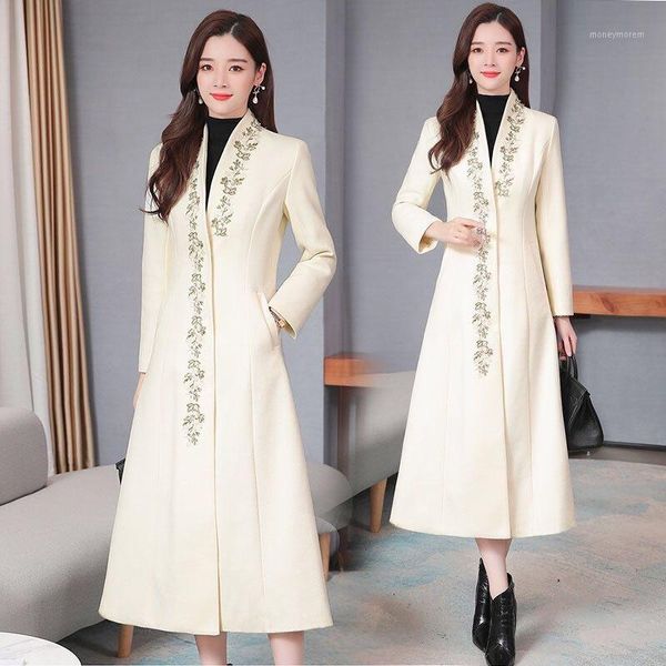 women's wool & blends 2021 winter fall vintage womens green beige red embroidery lace high waist woolen coat , korean long for women1, Black
women's wool & blends 2021 winter fall vintage womens green beige red embroidery lace high waist woolen coat , korean long for women1, Black