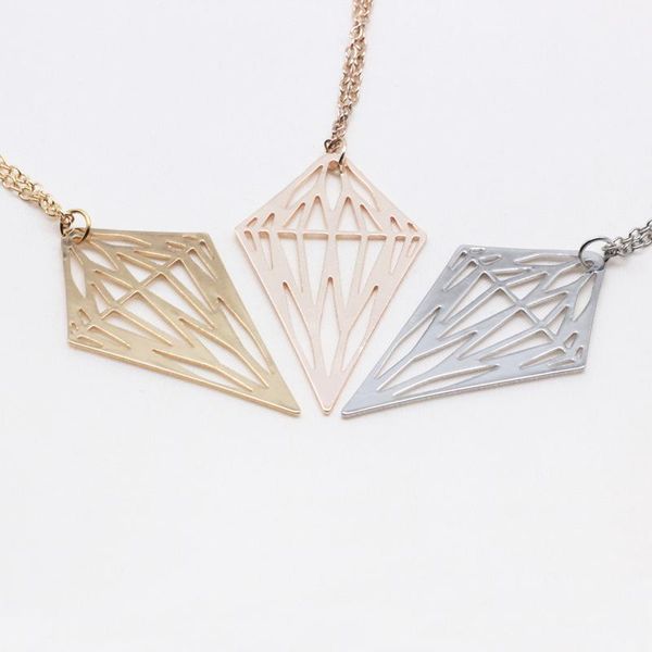 pendant necklaces elegant women stainless steel jewelry geometric charm rhombus necklace gift for lady drop accepted yp6410, Silver
pendant necklaces elegant women stainless steel jewelry geometric charm rhombus necklace gift for lady drop accepted yp6410, Silver