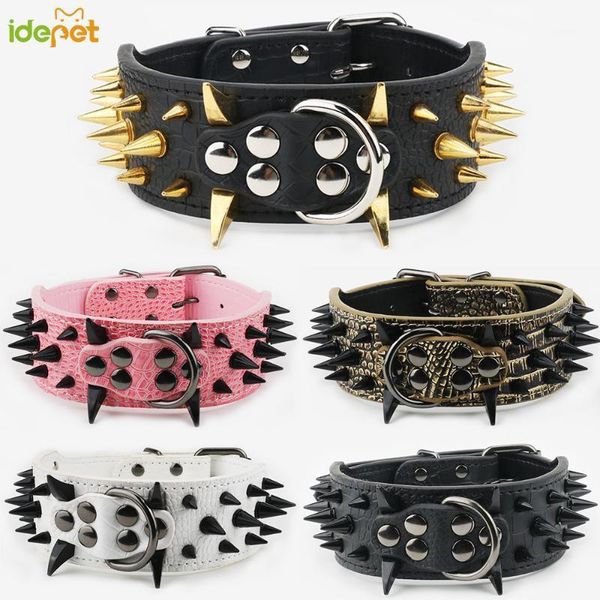 dog collars & leashes cool pet personalized leather sharp spike studded collar adjustable for breeds pitbull large dogs necklace strap 401
dog collars & leashes cool pet personalized leather sharp spike studded collar adjustable for breeds pitbull large dogs necklace strap 401