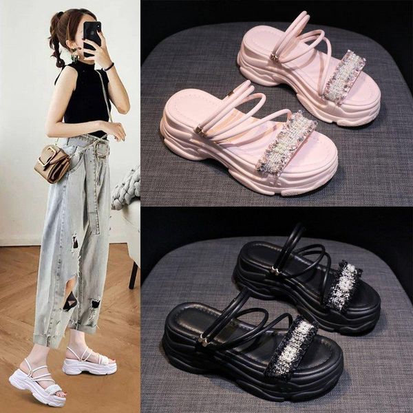 sandals and slippers 2021 summer versatile thick bottom muffin fairy style two wear casual fashion z848, Black
sandals and slippers 2021 summer versatile thick bottom muffin fairy style two wear casual fashion z848, Black