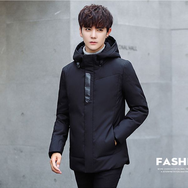 2020 winter new men's slim korean white short down thiened warm fashion hooded jaet, Black
2020 winter new men's slim korean white short down thiened warm fashion hooded jaet, Black