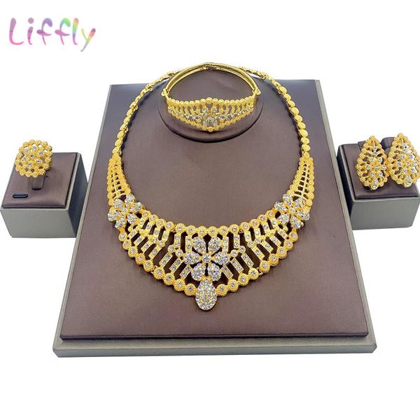 dubai big necklace hollow jewelry fashion women flower bracelet earrings crystal ring african bridal fashion jewelry set, Silver
dubai big necklace hollow jewelry fashion women flower bracelet earrings crystal ring african bridal fashion jewelry set, Silver