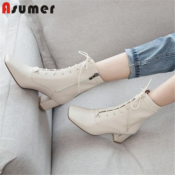 asumer 2020 new genuine leather botos zip square toe cross tied ladies ankle boots elegant autumn winter boots big size 34-43, Black
asumer 2020 new genuine leather botos zip square toe cross tied ladies ankle boots elegant autumn winter boots big size 34-43, Black