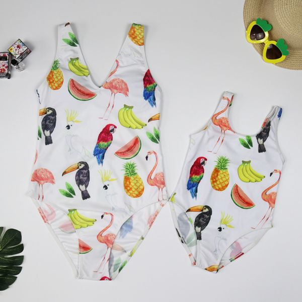 2020 new parent child one piece printed bikini mother daughter swimsuit, White;black
2020 new parent child one piece printed bikini mother daughter swimsuit, White;black
