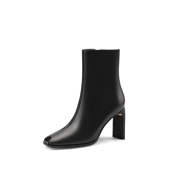 2020 genuine and new winter fashion apricot fat heel thick side high heels big leather mid-tube boots vndu, Black
2020 genuine and new winter fashion apricot fat heel thick side high heels big leather mid-tube boots vndu, Black