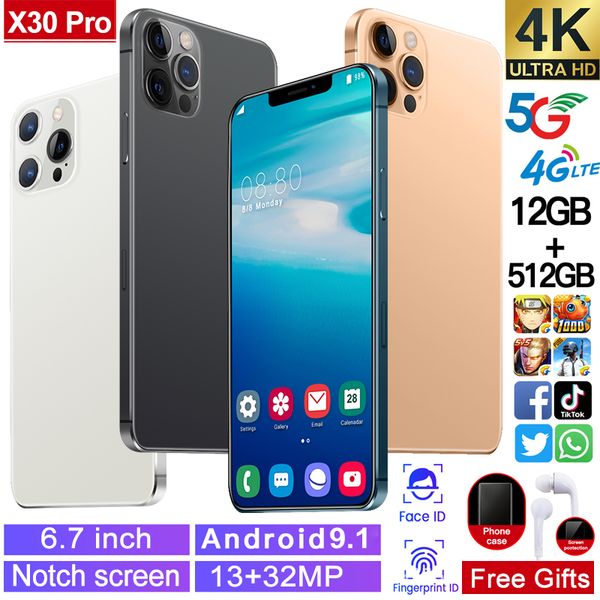 portable phone mobile phone 6.7 inch hd+ full-fit curved screen rendering back cover face recognition dual card dual smart phone x30pro
portable phone mobile phone 6.7 inch hd+ full-fit curved screen rendering back cover face recognition dual card dual smart phone x30pro