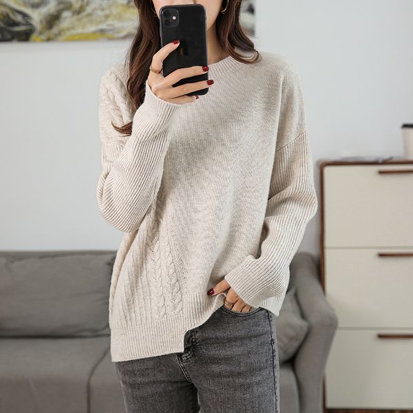 pullover sweater women 2020 oversized solid cashmere round neck sweater women's clothes thickened casual knitted wool inde h1211, White;black
pullover sweater women 2020 oversized solid cashmere round neck sweater women's clothes thickened casual knitted wool inde h1211, White;black