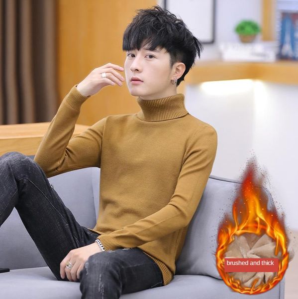 men's sweaters sweater autumn and winter casual knit korean personality handsome solid color turtleneck, White;black
men's sweaters sweater autumn and winter casual knit korean personality handsome solid color turtleneck, White;black