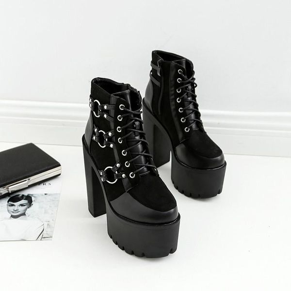 boussac metal buckle high heel boots women round toe black punk motorcycle boots women lace up cross-tied
boussac metal buckle high heel boots women round toe black punk motorcycle boots women lace up cross-tied