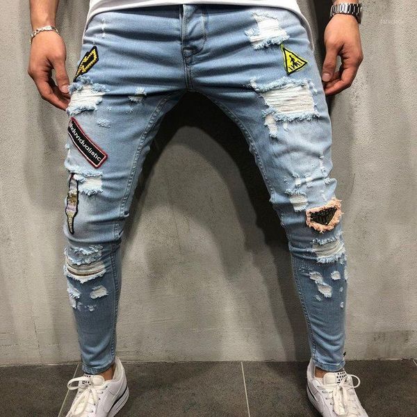 2020 cross border fashion brand men's straight tube perforated men's light blue jeans slim wholesale1
2020 cross border fashion brand men's straight tube perforated men's light blue jeans slim wholesale1