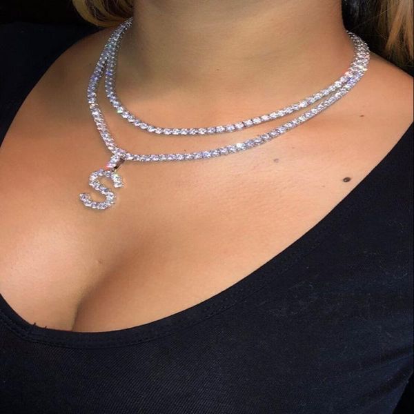 pendant necklaces alyxuy double-layer fashion crystal letter necklace bling rhinestone choker luxury jewelry women girls gift, Silver
pendant necklaces alyxuy double-layer fashion crystal letter necklace bling rhinestone choker luxury jewelry women girls gift, Silver