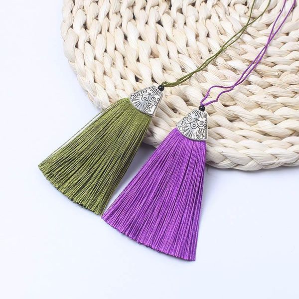 10pcs 8cm colorful silk tassel with caps decorative tassel pendant earrings charm for diy jewelry making hangling accessories h jlleso 
10pcs 8cm colorful silk tassel with caps decorative tassel pendant earrings charm for diy jewelry making hangling accessories h jlleso