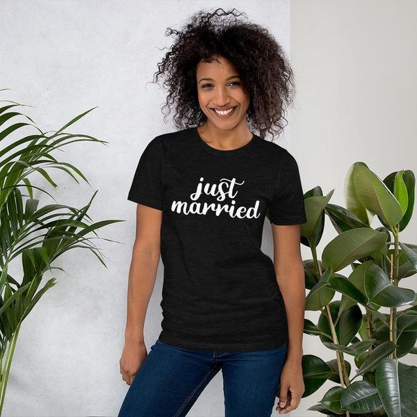 just married print women tshirt cotton casual funny t shirt lady yong girl tee 5 colors drop ship s-686, White
just married print women tshirt cotton casual funny t shirt lady yong girl tee 5 colors drop ship s-686, White