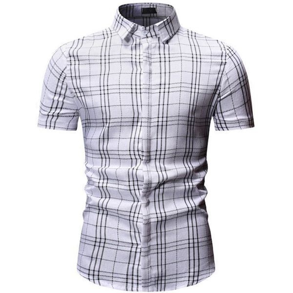 summer fashion new casual boutique short sleeve / men's slim secret access control business formal plaid shirt, White;black
summer fashion new casual boutique short sleeve / men's slim secret access control business formal plaid shirt, White;black