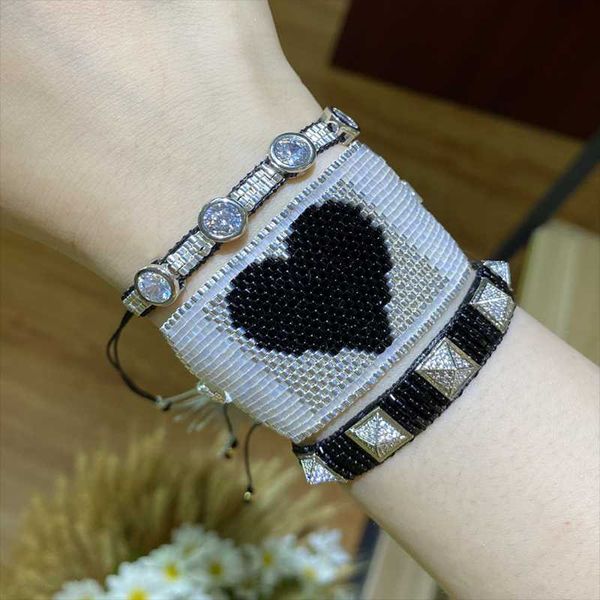 bluestar miyuki bead bracelet for women black heart pulseras mujer moda crystal bead handmade woven armband
bluestar miyuki bead bracelet for women black heart pulseras mujer moda crystal bead handmade woven armband