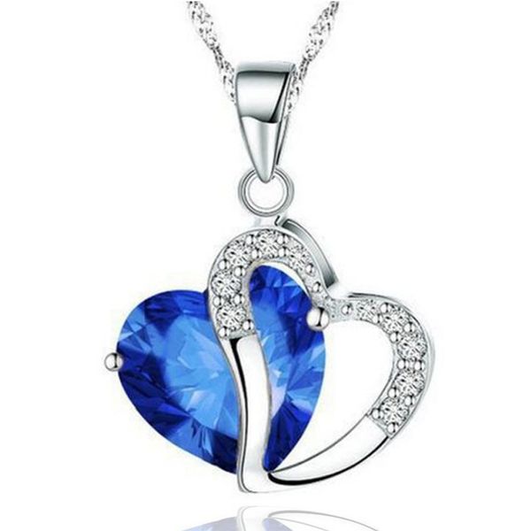 romantic multicolor crystal love heart pendants necklaces for women girl jewelry wholesale ship, Silver
romantic multicolor crystal love heart pendants necklaces for women girl jewelry wholesale ship, Silver