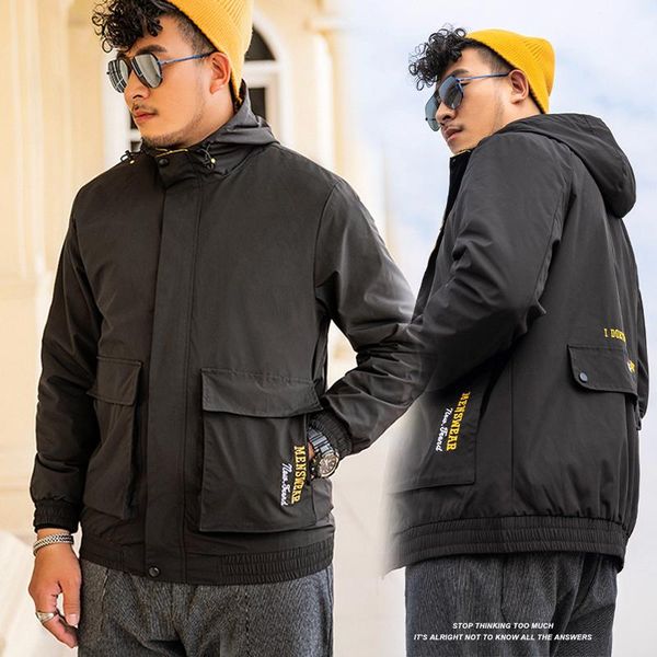 men's jackets large size men high-quality embroidered single-breasted spaceship hooded casual jacket loose zipper, Black;brown
men's jackets large size men high-quality embroidered single-breasted spaceship hooded casual jacket loose zipper, Black;brown