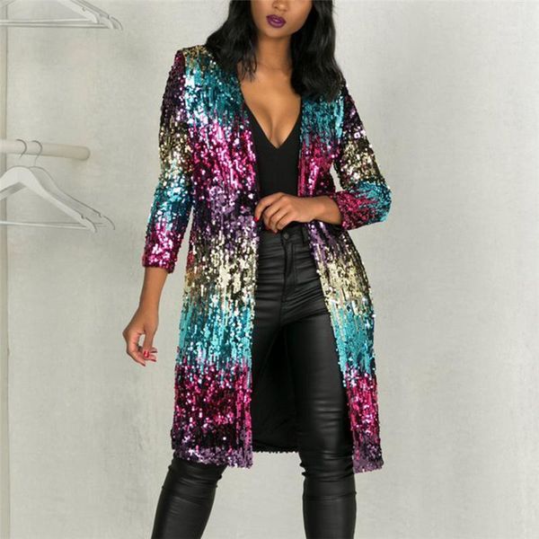 women's autumn cover up long sleeve sequins metallic open front cardigan coat manteau femme coats and jackets women 1, Black;brown
women's autumn cover up long sleeve sequins metallic open front cardigan coat manteau femme coats and jackets women 1, Black;brown