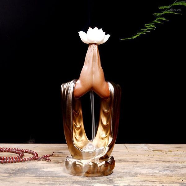 backflow incense burner with led light ceramic tathagata buddha incense cones stick holder use in home office teahouse buddhist1
backflow incense burner with led light ceramic tathagata buddha incense cones stick holder use in home office teahouse buddhist1