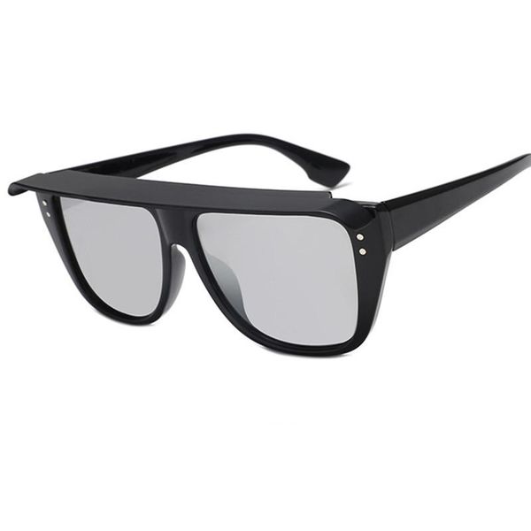 sunglasses trendy brand designer vintage flat women rivet shades sun glasses for female big square eyewear, White;black
sunglasses trendy brand designer vintage flat women rivet shades sun glasses for female big square eyewear, White;black
