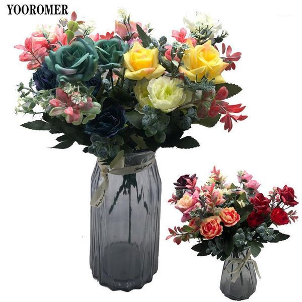 decorative flowers & wreaths yooromer artificial flower rose bouquet mini fake silk for wedding family party decoration1
decorative flowers & wreaths yooromer artificial flower rose bouquet mini fake silk for wedding family party decoration1