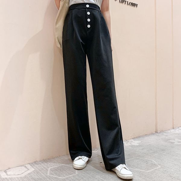 new office 2021 broad legs young women high-fashion solid elastic loose long pants g0la, Black;white
new office 2021 broad legs young women high-fashion solid elastic loose long pants g0la, Black;white