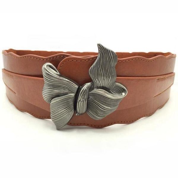 vintage elastic waist belt women alloy bow-knot buckle cummerbunds corset female stretch waistband strap cinch, Black;brown
vintage elastic waist belt women alloy bow-knot buckle cummerbunds corset female stretch waistband strap cinch, Black;brown