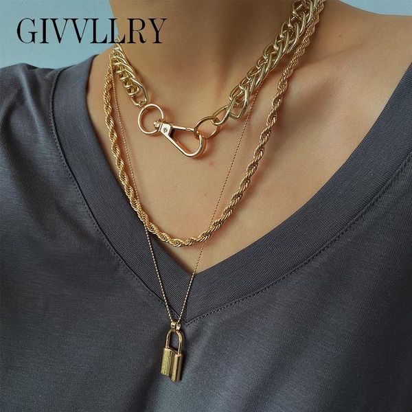 pendant necklaces punk gold lock necklace women men jewelry steampunk hip hop lobster buckle chunky thick chain choker multilayer, Silver
pendant necklaces punk gold lock necklace women men jewelry steampunk hip hop lobster buckle chunky thick chain choker multilayer, Silver