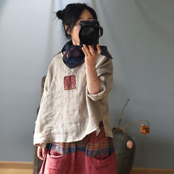 женщины vintage patch t рубцы белья оригинальная летняя одежда 2020 новый свободный китайский стиль сплошной цвет женские футболки, White
женщины vintage patch t рубцы белья оригинальная летняя одежда 2020 новый свободный китайский стиль сплошной цвет женские футболки, White