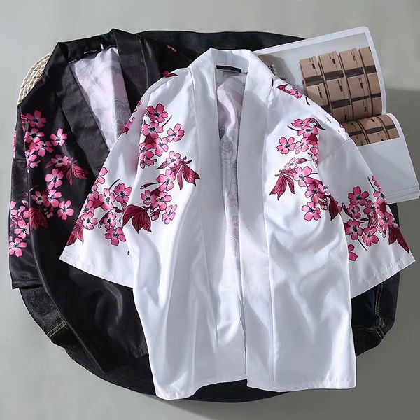 summer casual men's shirts fashion japan style streetwear 3d digital printing 3/4 sleeve no buckle men sports kg-158, White;black
summer casual men's shirts fashion japan style streetwear 3d digital printing 3/4 sleeve no buckle men sports kg-158, White;black