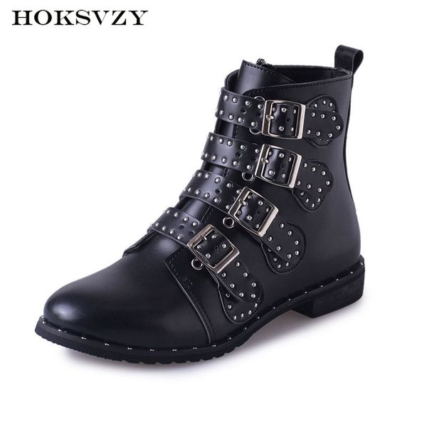 hokszvzy black studded leather ankle boots buckles low heeled high women boots zapatos mujer ladies shoes size 42 hykl-6618 y200114
hokszvzy black studded leather ankle boots buckles low heeled high women boots zapatos mujer ladies shoes size 42 hykl-6618 y200114