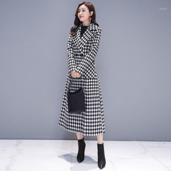 autumn winter women's wool plaid coat new fashion long woolen coat female winter wool jackets female outwear1, Black
autumn winter women's wool plaid coat new fashion long woolen coat female winter wool jackets female outwear1, Black