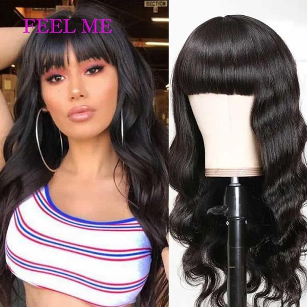 human hair wigs with bangs for black women natural hair wigs brazilian body wave hair wigs with bangs machine made wig, Black;brown
human hair wigs with bangs for black women natural hair wigs brazilian body wave hair wigs with bangs machine made wig, Black;brown