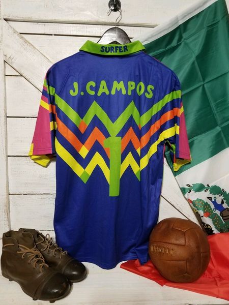 1998 mexico 98 verde pink multi-color jorge campos #1 goalkeeper zidane henry vintage camisetas jersey, Black;yellow
1998 mexico 98 verde pink multi-color jorge campos #1 goalkeeper zidane henry vintage camisetas jersey, Black;yellow