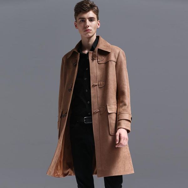 2020 brand mens coat autumn and winter horn button solid color chamois long jacket man plus size 6xl casual trench coat men, Black
2020 brand mens coat autumn and winter horn button solid color chamois long jacket man plus size 6xl casual trench coat men, Black