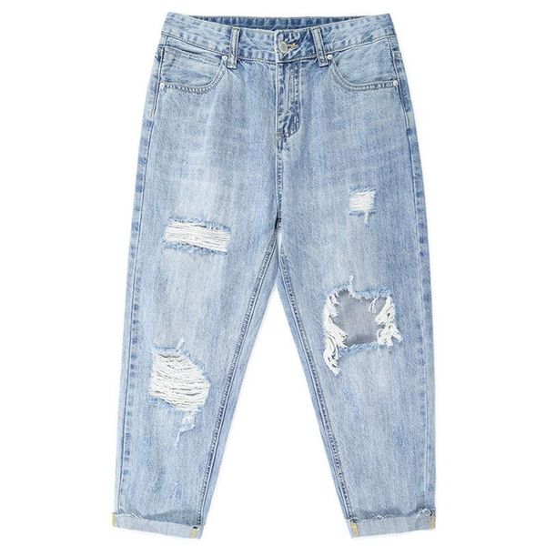 2020 summer new arrival ripped jeans women's loose thin jeans women pants breeches overalls vintage female torn trousers a392, Blue
2020 summer new arrival ripped jeans women's loose thin jeans women pants breeches overalls vintage female torn trousers a392, Blue