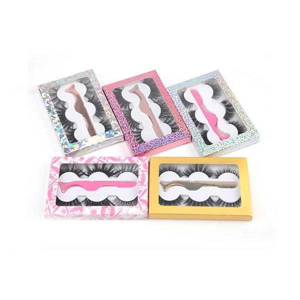 3d/5d 25 mm real mink lashes 3 pairs & 1pc tweezers with box packaging handmade fluffy natural long false eyelashes wholesale
3d/5d 25 mm real mink lashes 3 pairs & 1pc tweezers with box packaging handmade fluffy natural long false eyelashes wholesale