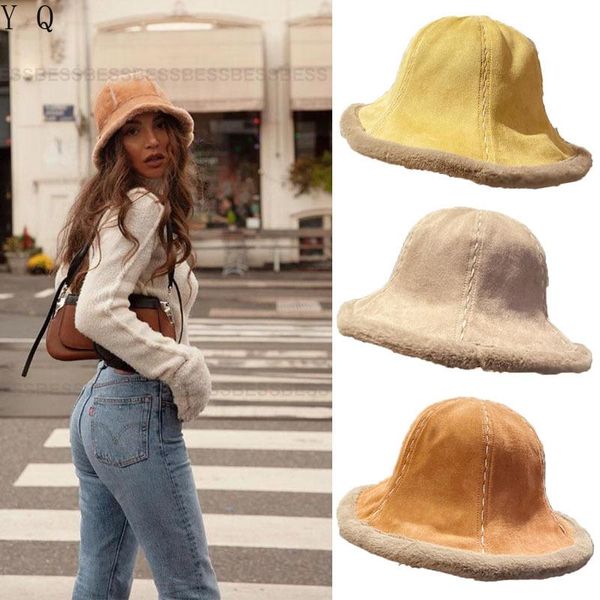 fashion autumn winter women faux fu bucket hat thickened soft warm fishing cap for girl outdoor vacation gifts, Blue;gray
fashion autumn winter women faux fu bucket hat thickened soft warm fishing cap for girl outdoor vacation gifts, Blue;gray