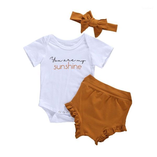 summer 0-18m newborn baby girls boys clothes sets 3pcs sunshine short sleeve romper +ruffles shorts+headband set1, White
summer 0-18m newborn baby girls boys clothes sets 3pcs sunshine short sleeve romper +ruffles shorts+headband set1, White