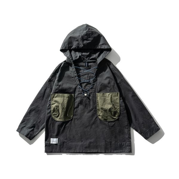 south summer dress up 2021 spring hooded jacket fashion brand tooling contrast stitching pocket coat men, Gray
south summer dress up 2021 spring hooded jacket fashion brand tooling contrast stitching pocket coat men, Gray