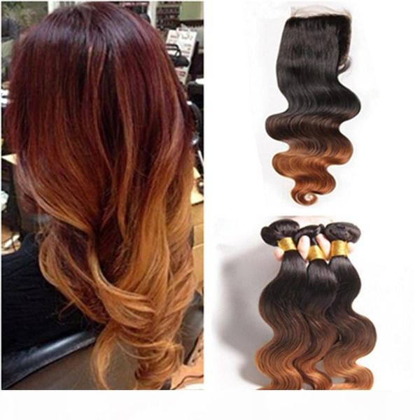 virgin brazilian #1b 4 30 ombre hair with lace closure dark roots 3bundles with closure 4pcs lot body wave three tone with closure, Black
virgin brazilian #1b 4 30 ombre hair with lace closure dark roots 3bundles with closure 4pcs lot body wave three tone with closure, Black