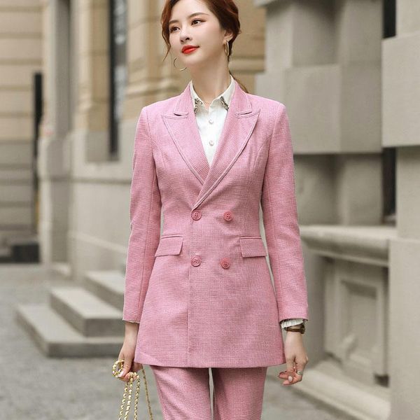 fabric elegant pink long sleeve business suits with pants and jackets coat autumn winter styles blazers pantsuit, White
fabric elegant pink long sleeve business suits with pants and jackets coat autumn winter styles blazers pantsuit, White