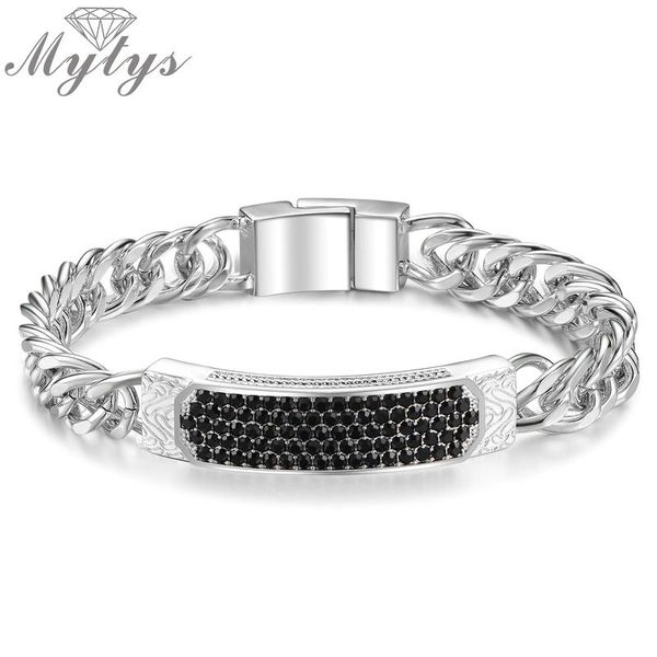 mytys antique full setting black marcasite id bracelets cuban design magnet clasp couple lovers' bracelet men b1155
mytys antique full setting black marcasite id bracelets cuban design magnet clasp couple lovers' bracelet men b1155