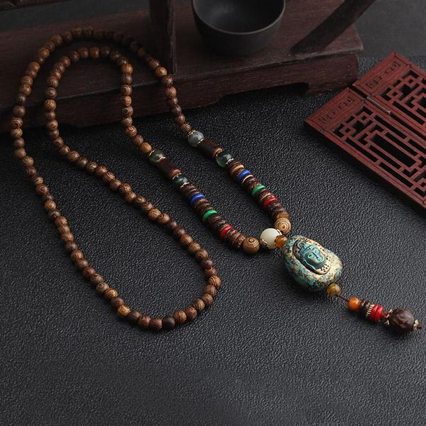 amulet ethnic buddha pendants necklace handmade buddhist bodhi wood beads vintage necklace nepal jewelry women men accessories, Silver
amulet ethnic buddha pendants necklace handmade buddhist bodhi wood beads vintage necklace nepal jewelry women men accessories, Silver
